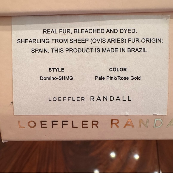 Loeffler Randall Domino Shearling Sheep Fur Slide Sandal - Pink / Rose Gold - Picture 16 of 16